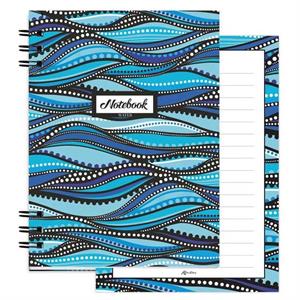 NOTEBOOK A6 WITH SPIRAL EQUILIBRIUM WATER