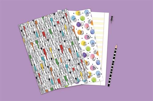 2 A4 NOTEBOOKS WITH GUIDED LINES (2 DESIGNS)