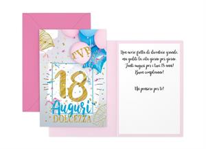 GREETING CARD WITH MONEY CASE 18° BIRTHDAY