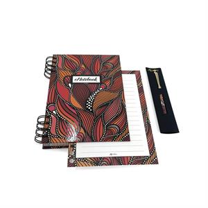 KIT FIRE NOTEBOOK WITH SPIRAL A5 WITH PEN