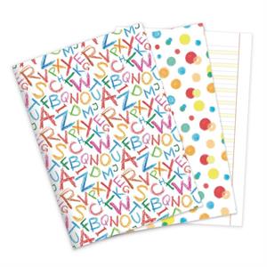 2 A4 NOTEBOOKS WITH GUIDED LINES (2 DESIGNS)