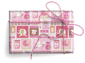 WRAPPING PAPER BABY GIRL COLLAGE