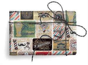 WRAPPING PAPER BARBER SHOP