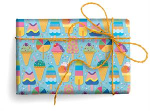 WRAPPING PAPER GELATI CON ARGENTO