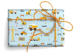 WRAPPING PAPER WORK ZONE CON ARGENTO